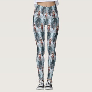 Leggings Chien maltais équitation moto Noël
