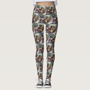 Leggings Chien Saint-Bernard Noël Festif