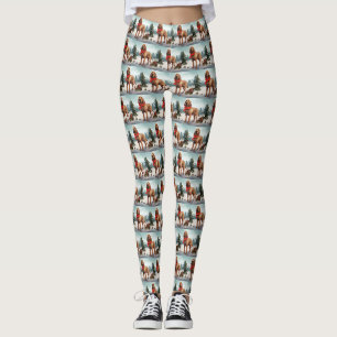 Leggings Chien sanglant à Noël de neige