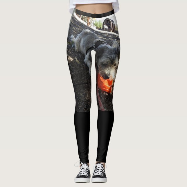Leggings chien sur votre pantalon (Devant)
