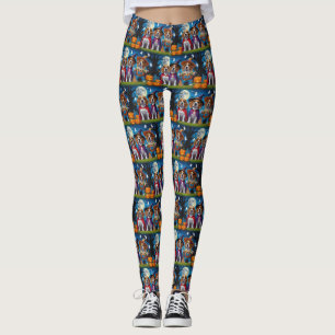 Leggings Chiens beagles Citrouille Halloween Drôle