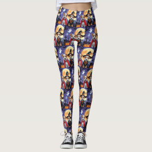 Leggings Chiens Biewer Terrier Citrouille Drôle d'Halloween