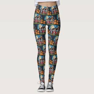 Leggings Chiens Chin Japonais Citrouille Halloween drôle