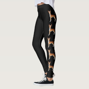 Leggings Chiens de bande dessinée Red & White Ibizan Hound