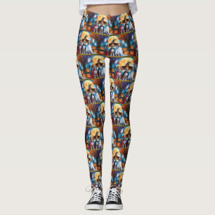 Leggings Chiens de Basenji Citrouille Halloween drôle