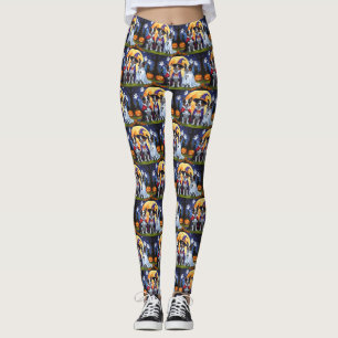 Leggings Chiens de bétail australiens Citrouille Halloween