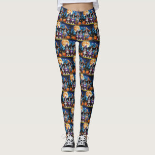 Leggings Chiens de Montagne Bernese Citrouille Halloween Dr