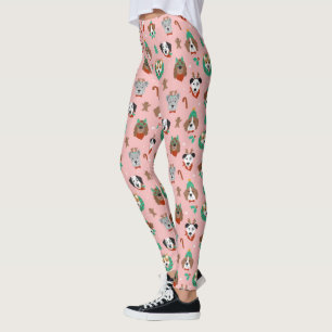 Leggings Chiens de Noël en Accessoires de vacances Motif