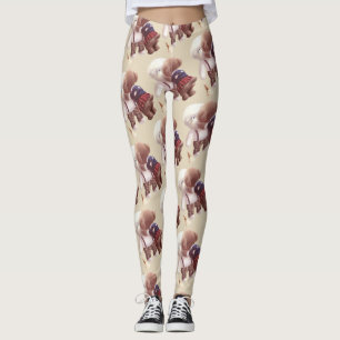 Leggings Chiens mignons Accrochage