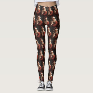 Leggings Chihuahua avec Noël Festif du Père Noël