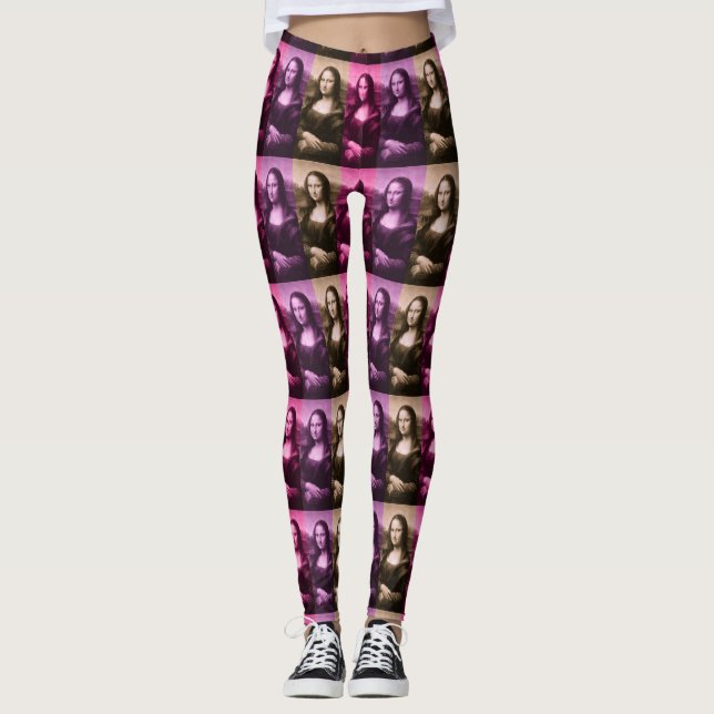 Leggings Chocolat rose violet Mona Lisa (Devant)