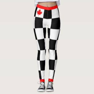 Leggings Choisissez votre propre couleur À damiers d'érable