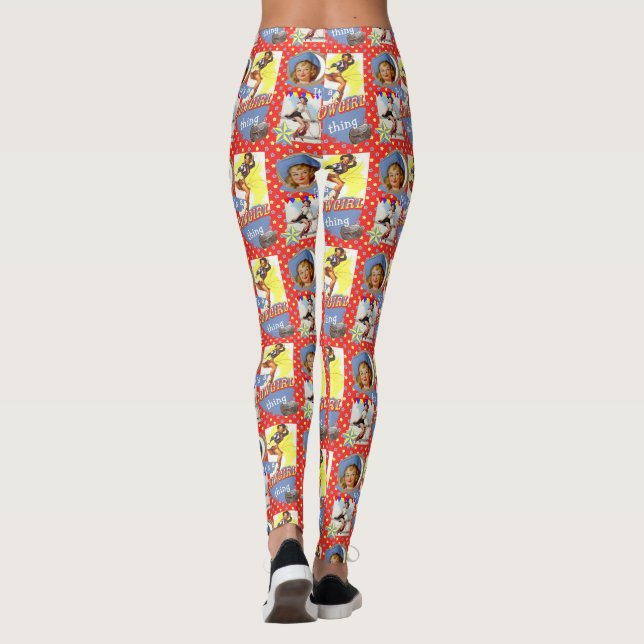 Leggings Chose occidentale vintage de cow-girl (Dos)