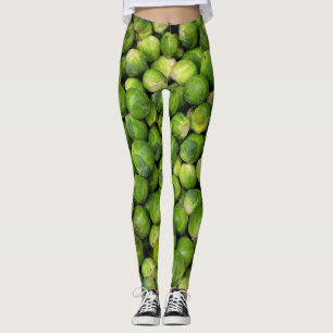 Leggings Chou de Bruxelles Vert Motif Drôle Légume