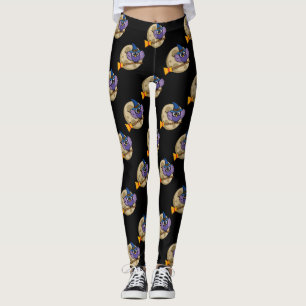 Leggings Chouette de l'assistant de dessin animé volant sur