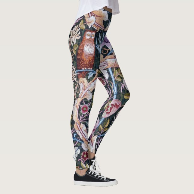 Leggings Chouette et fleurs, William Morris (Droite)