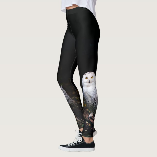 Leggings Chouette hivernale majestueuse (Gauche)