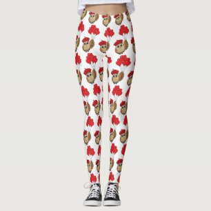 Leggings Chouette mignonne volant avec des ballons de coeur