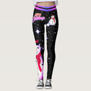 Leggings Christmas / Snowman / Snowflake on - (modifiable)
