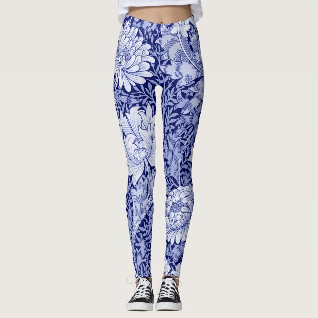 Leggings Chrysanthemum Blue, William Morris (Devant)