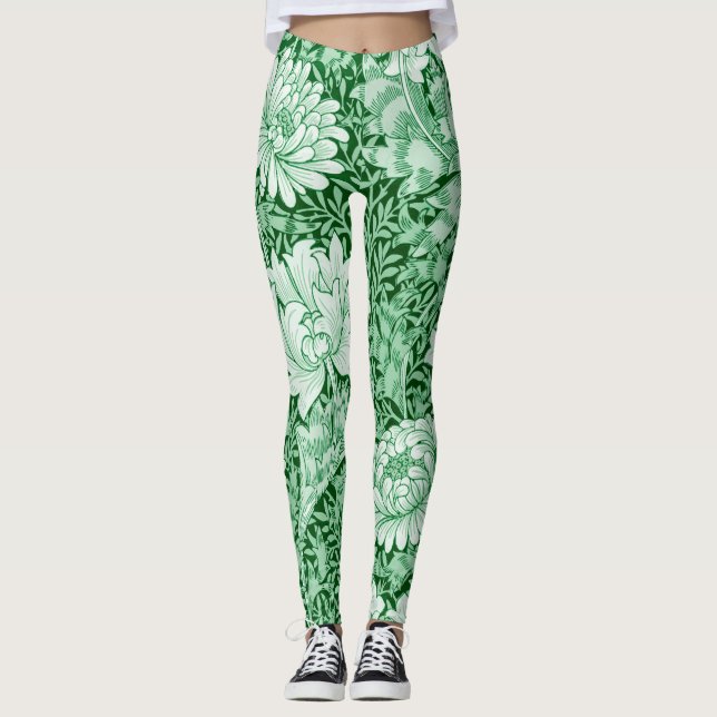 Leggings Chrysanthemum Green, William Morris (Devant)