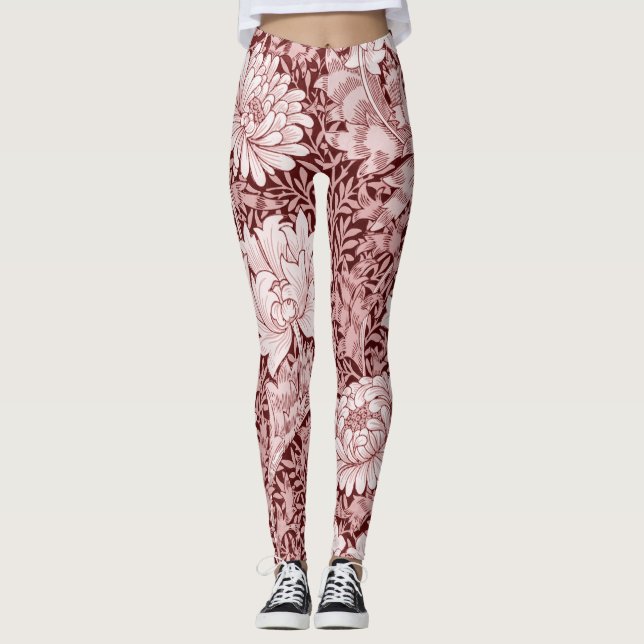 Leggings Chrysanthemum Maroon, William Morris (Devant)