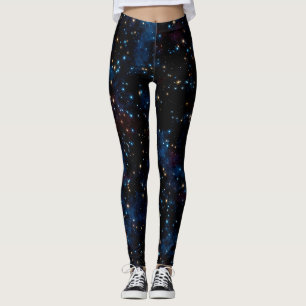 Leggings Ciel étoilé avec étoiles et planètes