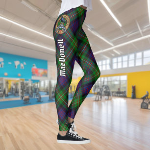 Leggings Cimier des MacDonell de Glengarry sur tartan