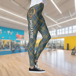 Leggings Cimier du clan MacLellan sur tartan ancien