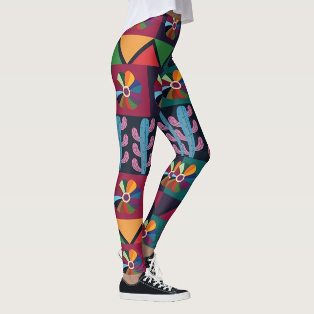 Leggings Cinco De Mayo Motif mexicain d'art (Droite)
