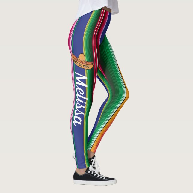 Leggings Cinco de Mayo Serape Nom du Motif (Droite)