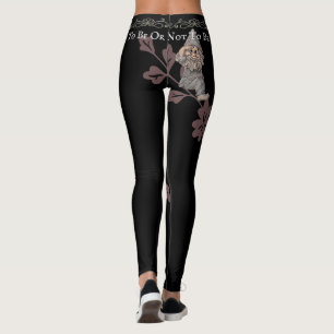 Leggings Citation Gnome Gonk mignonne Motif Floral noir