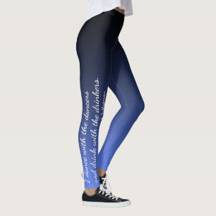 Leggings Citation noire et bleue de Walt Whitman de