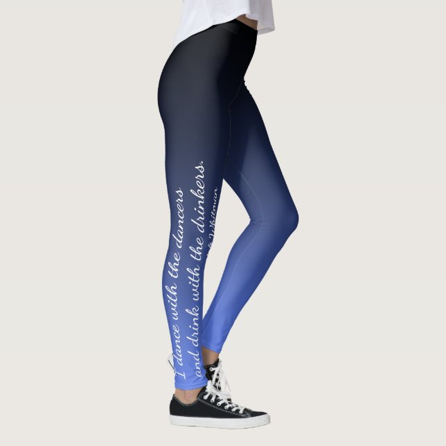 Leggings Citation noire et bleue de Walt Whitman de (Droite)