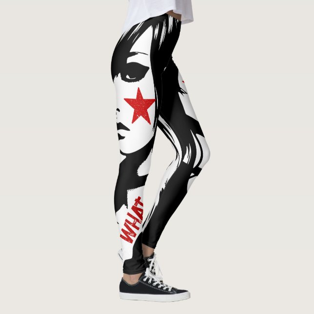 Leggings Citation personnalisée Punk Rock Texte Street Art  (Droite)