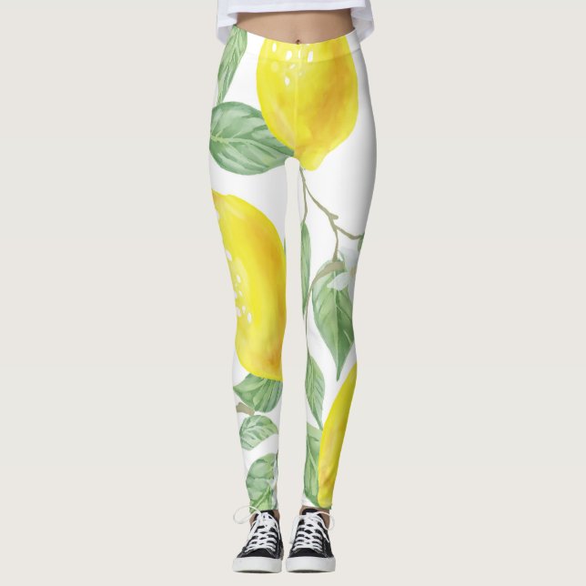 Leggings Citron intéressant (Devant)