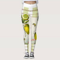 Citrons sur les rayures vert pomme