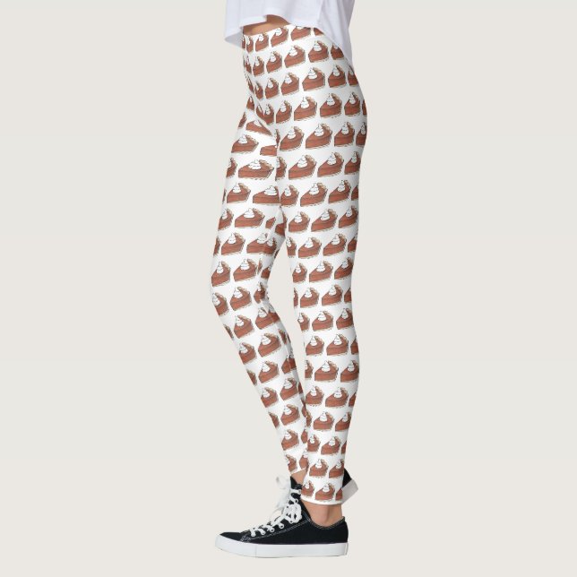 Leggings Citrouille Pie Slice Thanksgiving Dessert Boulange (Gauche)