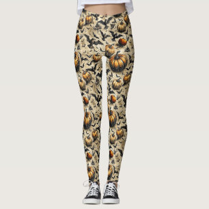 Leggings Citrouilles Chauves-souris Corbeaux Halloween Auto