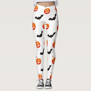 Leggings Citrouilles et chauves-souris d'Halloween, Trou ou