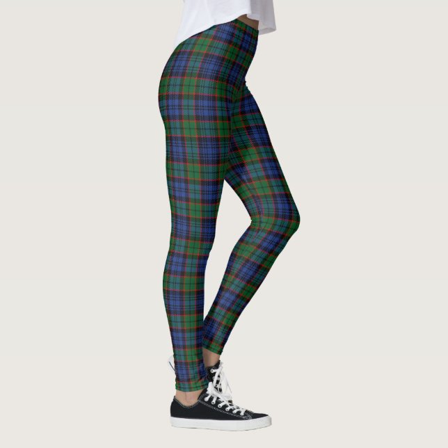 Leggings Clan écossais tartan bleu et vert de Fletcher (Droite)