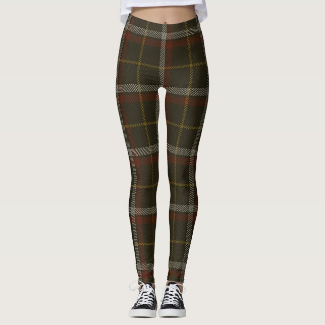 Leggings Clan Tartan Noir (Devant)