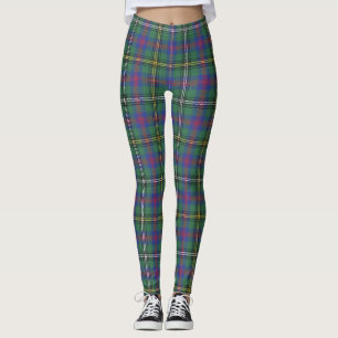 Leggings Clan Wood Tartan Plaid Scottish Kilt Motif