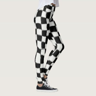 Leggings "Classic Contrast : Black & White Carré Design"