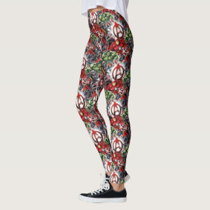 Leggings Classiques Avengers Groupe Avengers Logo Lumineu