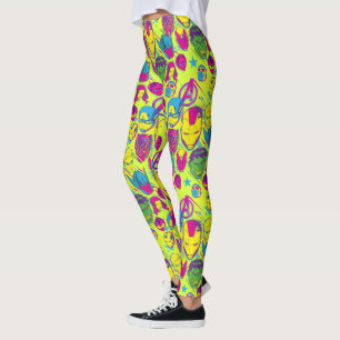 Leggings Classiques des Avengers Visages Néon de l'Avenge