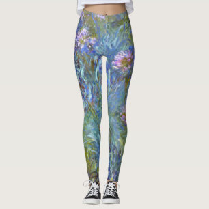 Leggings Claude Monet Agapanthus Fine Art Floral GalleryHD