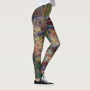 Leggings Claude Monet - Eau Lily étang, Harmonie rose