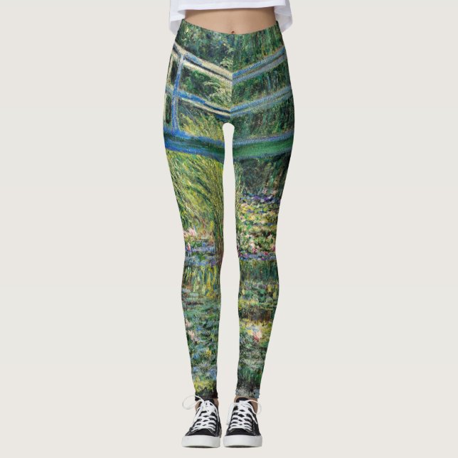 Leggings Claude Monet - Etang Lily et Pont Japonais (Devant)