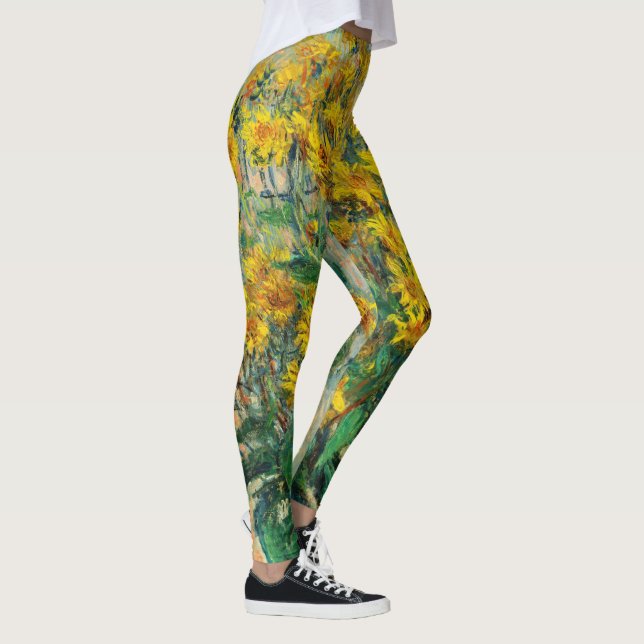 Leggings Claude Monet - Fleurs d'artichauts de Jérusalem (Droite)